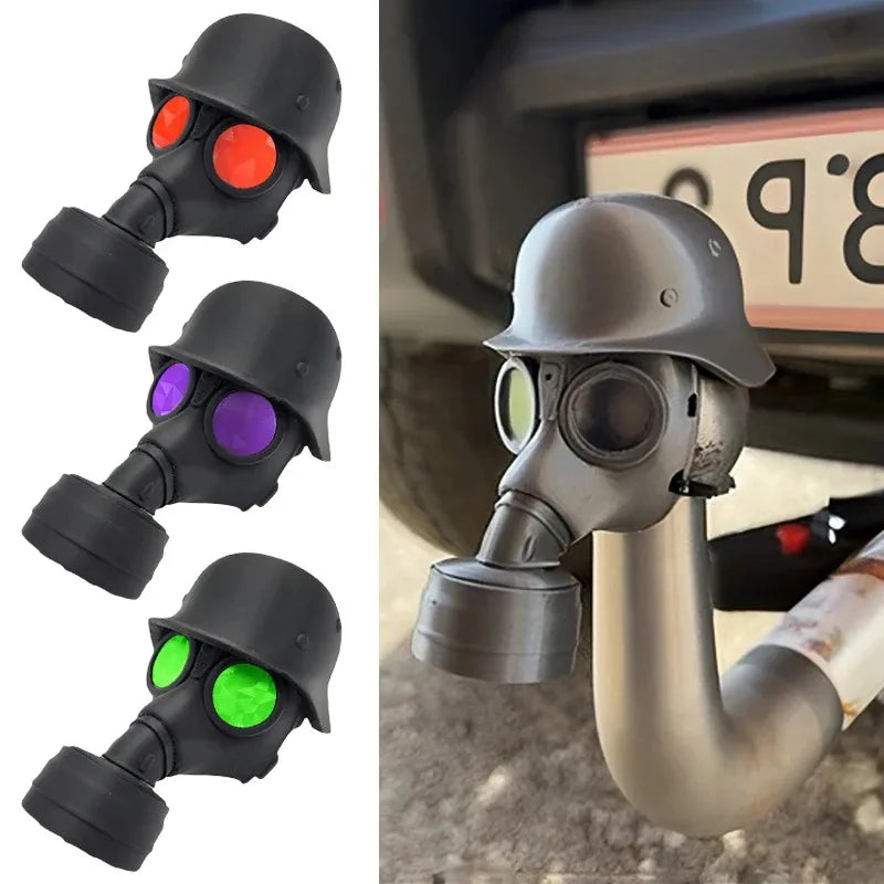 Trailer Hitch Cover With Steel Helmet And Gas Mask 3D Printed Trailer Hitch Ball Cover Prevent Receiver Tube From Rusting Oasis Select