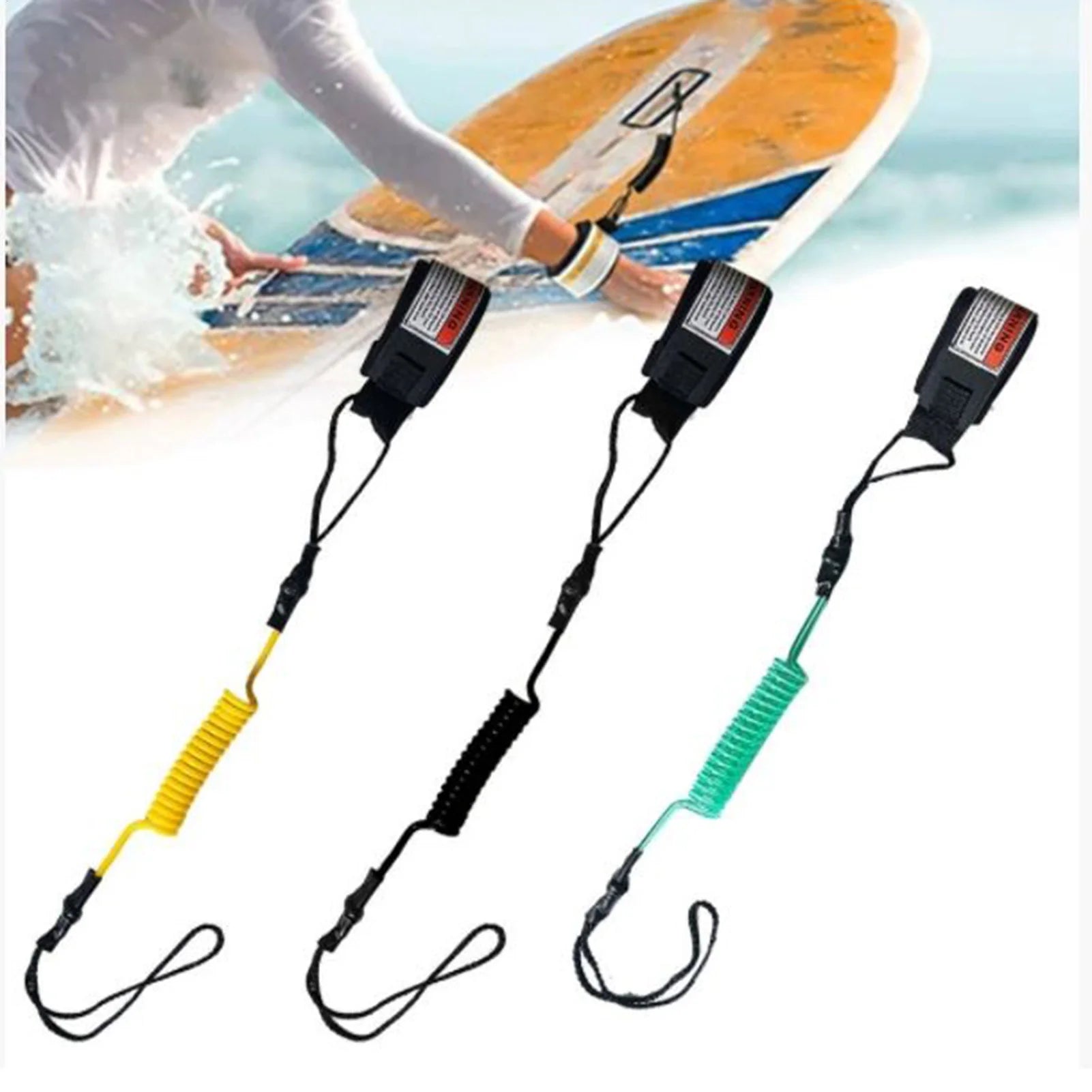 Surfboard Leash Body Board Wrist Leash Bodyboard Leash Adjustable Elastic Lightweight Surfboard Replacement Strap Safety Leash Oasis Select