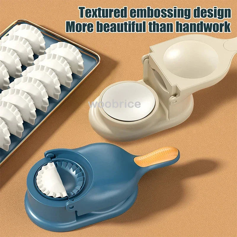 2 In1 Dumpling Maker DIY Kit Wrapper Presser Manual Labor-Saving Ravioli Empanadas Dough Skin Molder Machine Kitchen Gadgets Oasis Select