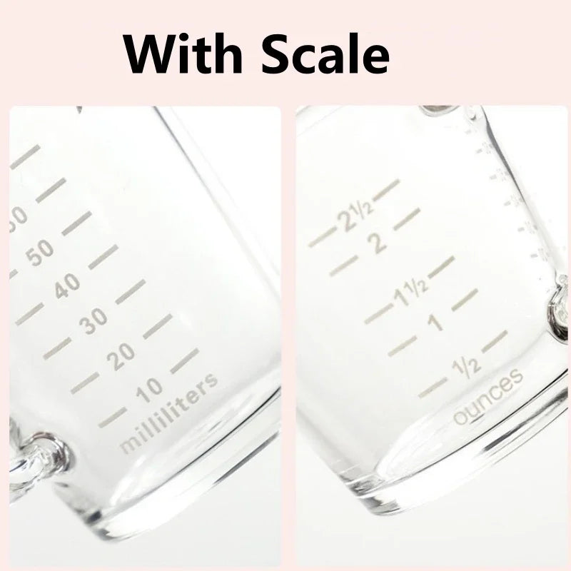 70/150ML Espresso Glass Cup Measuring Cup Milk Latte Jug Coffee Supplies Kitchen Dining & Bar Mug Drinkware Double Thick Bottom Oasis Select