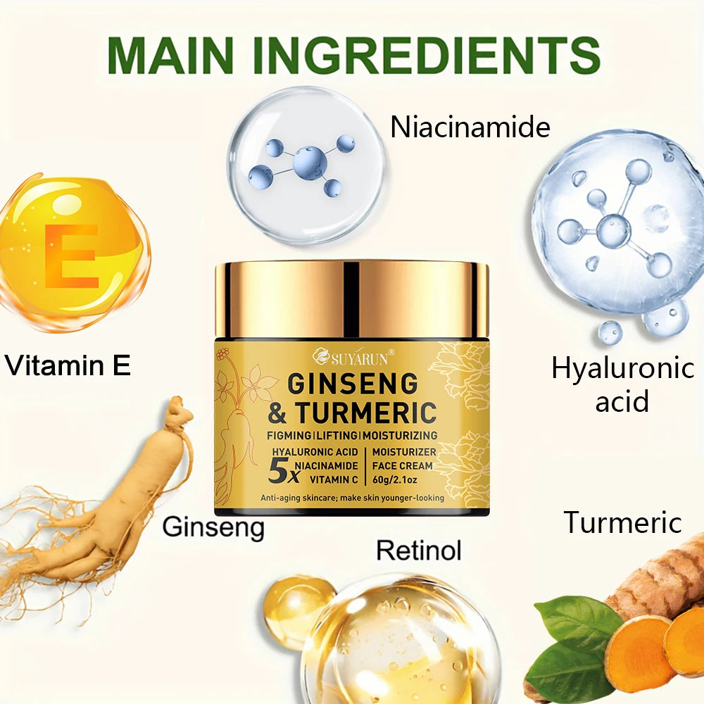 SUYARUN Ginseng Turmeric Face Cream | Brightening Moisturizer