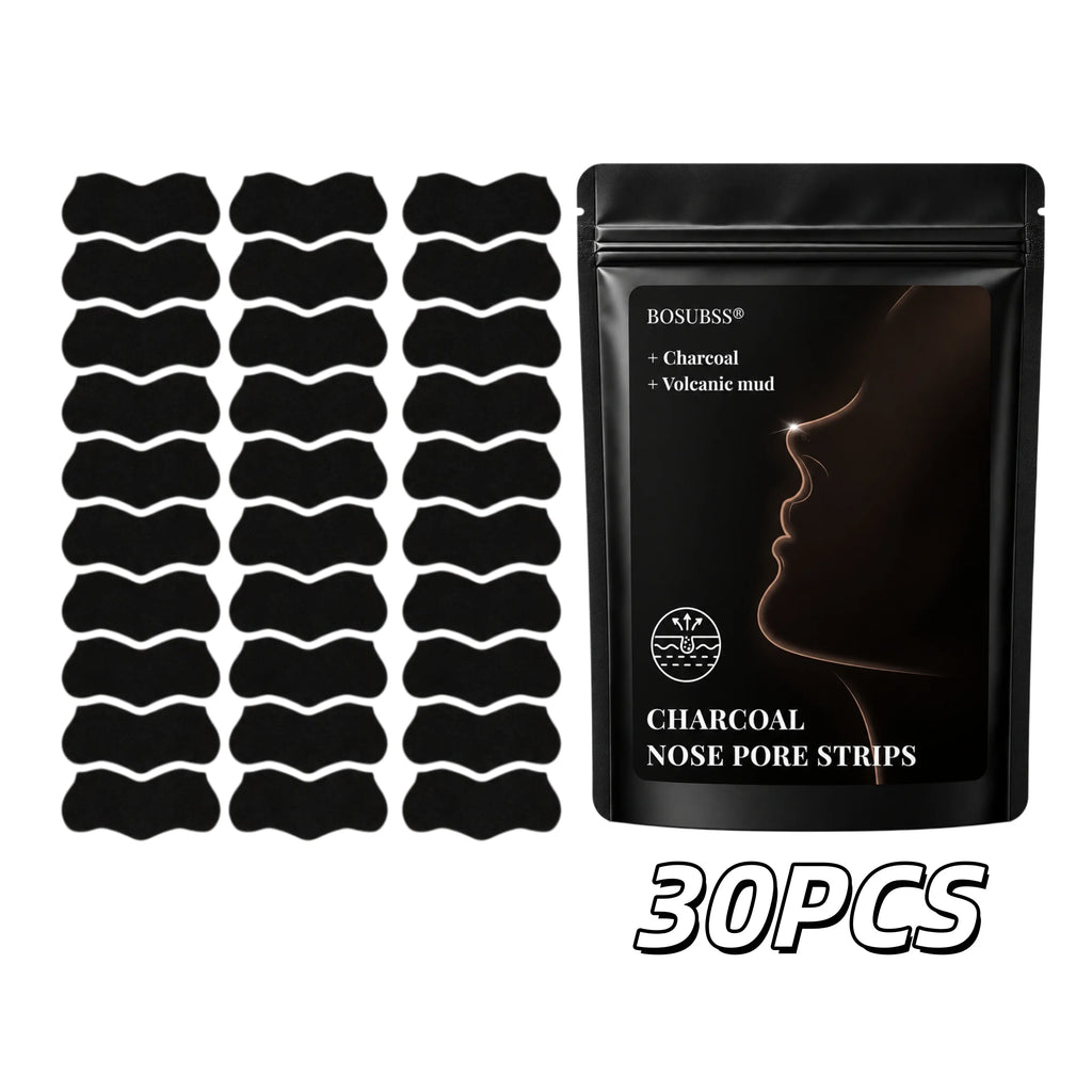 10/30Pcs Charcoal Nose Care Strips, Soft Fit Skin Routine Patch Set, Easy Home Use, Fresh Look, Travel Friendly Oasis Select 30pcs