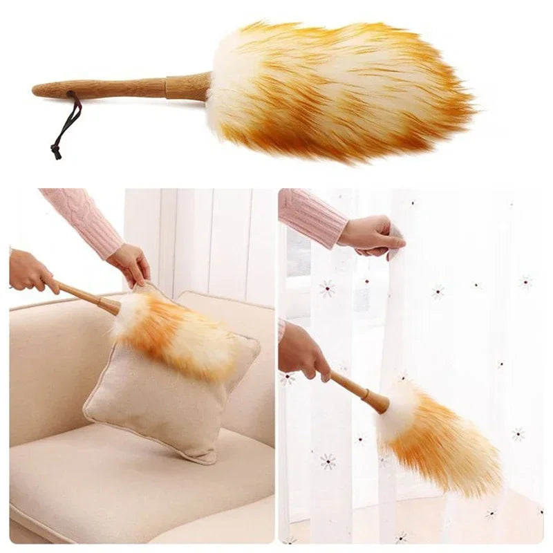 Anti-static yellow and grey wool duster brush，A good helper for home cleaning Oasis Select