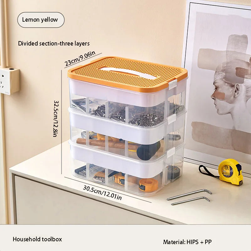 Tool storage box, large-capacity hardware parts storage box, designed for organizing and sorting tools and parts Oasis Select L