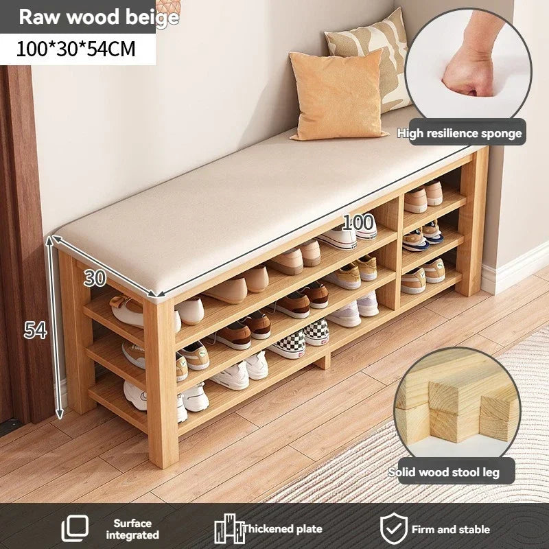 Shoe changing stool at the entrance, shoe wearing stool at the entrance, integrated seating stool, soft bag shoe rack, and seate Oasis Select 100cmD model