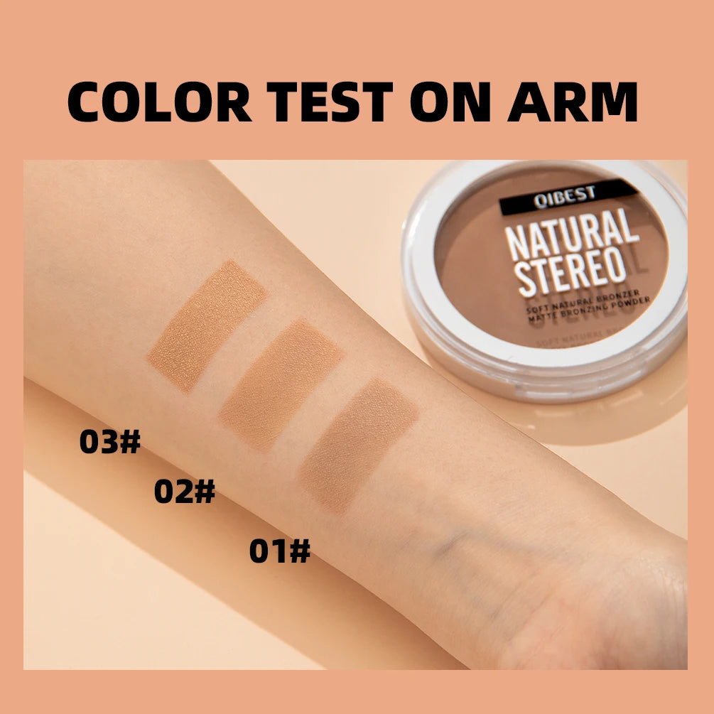 QiBest Contour Palette – Bronzer, Highlighter & Bronzing Powder