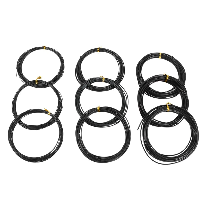 36 Rolls Bonsai Wires Anodized Aluminum Bonsai Training Wire With 3 Sizes (1.0 Mm,1.5 Mm,2.0 Mm),Total 147 Feet (Black) Oasis Select