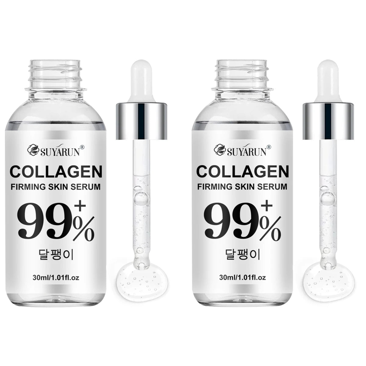 SUYARUN Collagen Firming Serum for Face - Anti-Aging & Skin Tightening Essence with Hyaluronic Acid, Fast Shipping. Oasis Select 30ml-2pcs