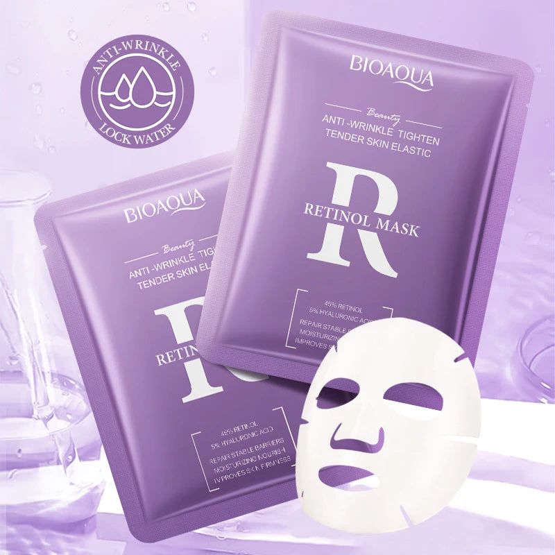 BIOAQUA Retinol Face Mask – Anti-Aging, Moisturizing, Acne Retinol Face Mask Oasis Select