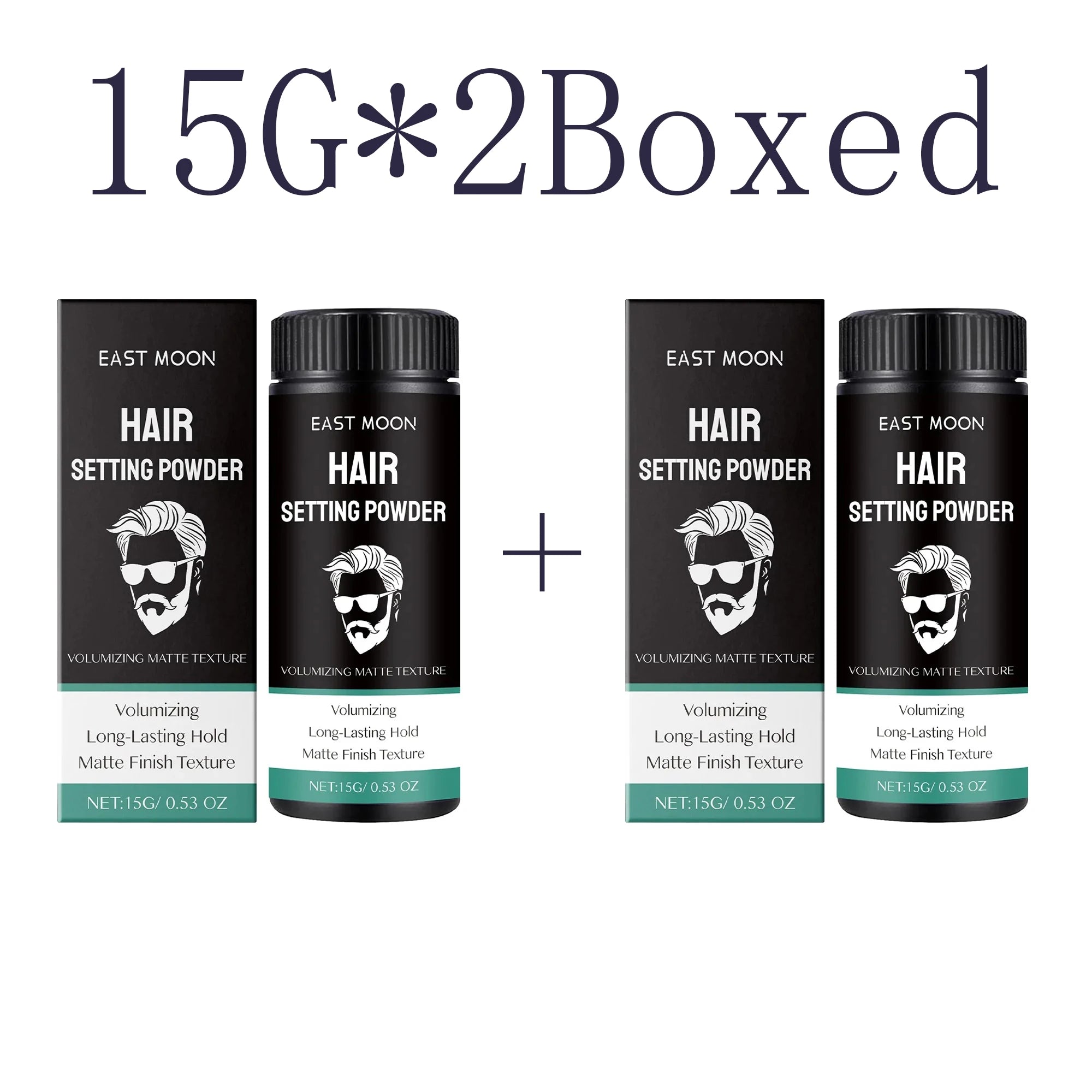 Matte Hair Styling Powder For Men - Instant Volume Texture Lightweight & Non-Greasy Easy To Use For Natural Looking Hairstyles Oasis Select 15g X 2boxed