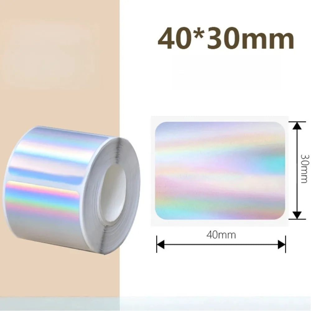230pcs Thermal Laser Labels 40x30mm | Waterproof Self-Adhesive Roll
