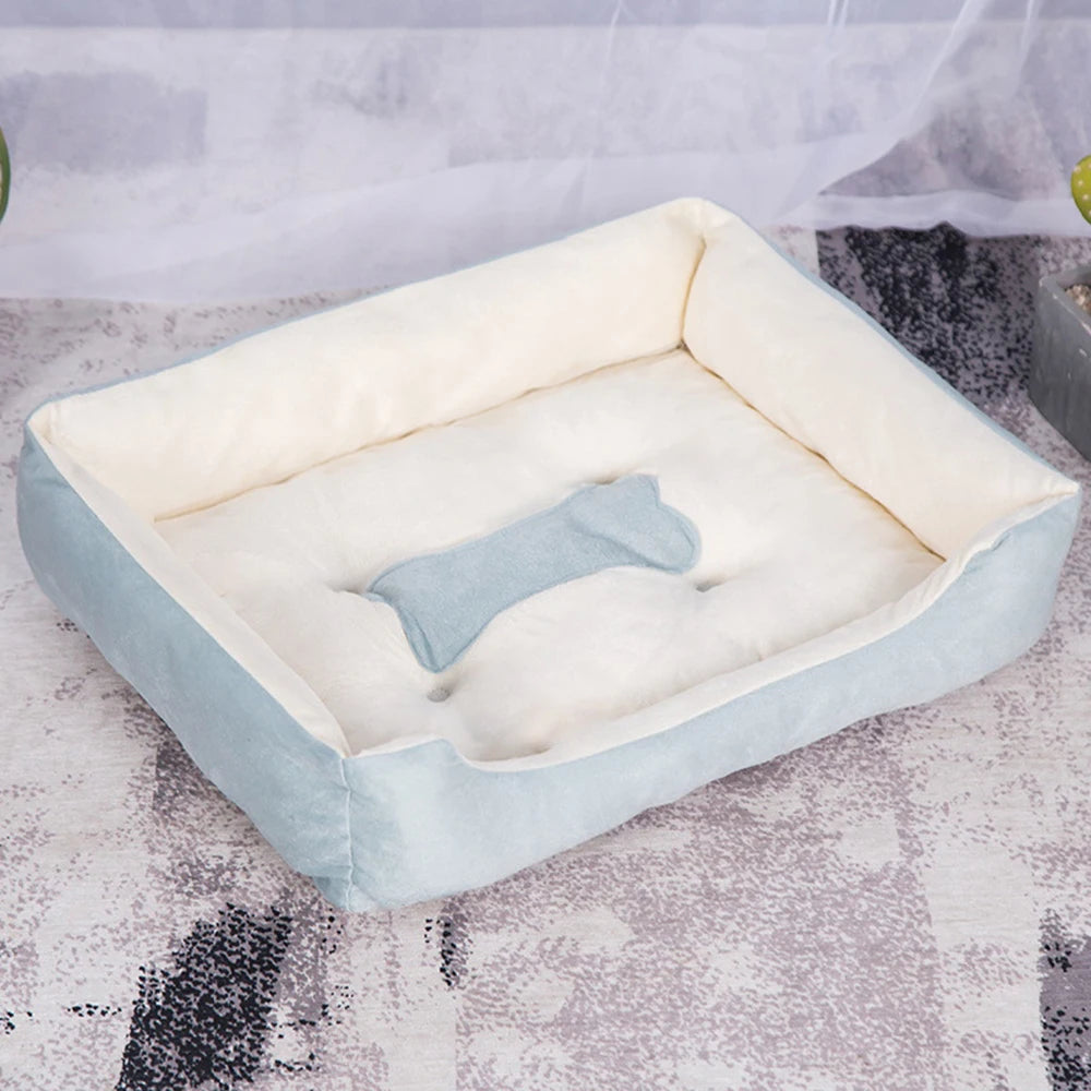 Household Convenient Mobile Pet Bed Pet Supplies Kennel for Small Medium and Large Dogs Warm Kennel Comfortable Pet Kennel Oasis Select Light blue-S