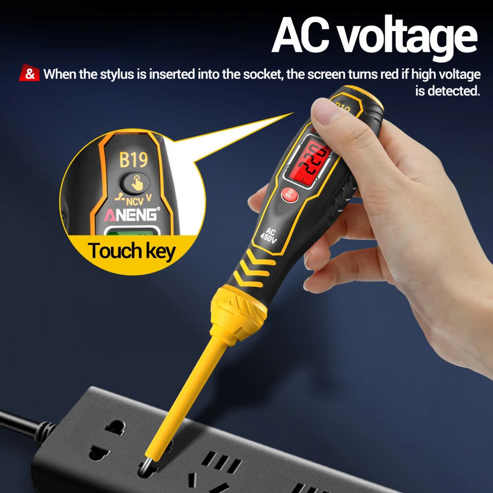 B19 Multifunctional Electrician Test Screwdriver Pencil AC Non-contact Induction Test Pen Voltage Tester Pencil Voltage Detector Oasis Select