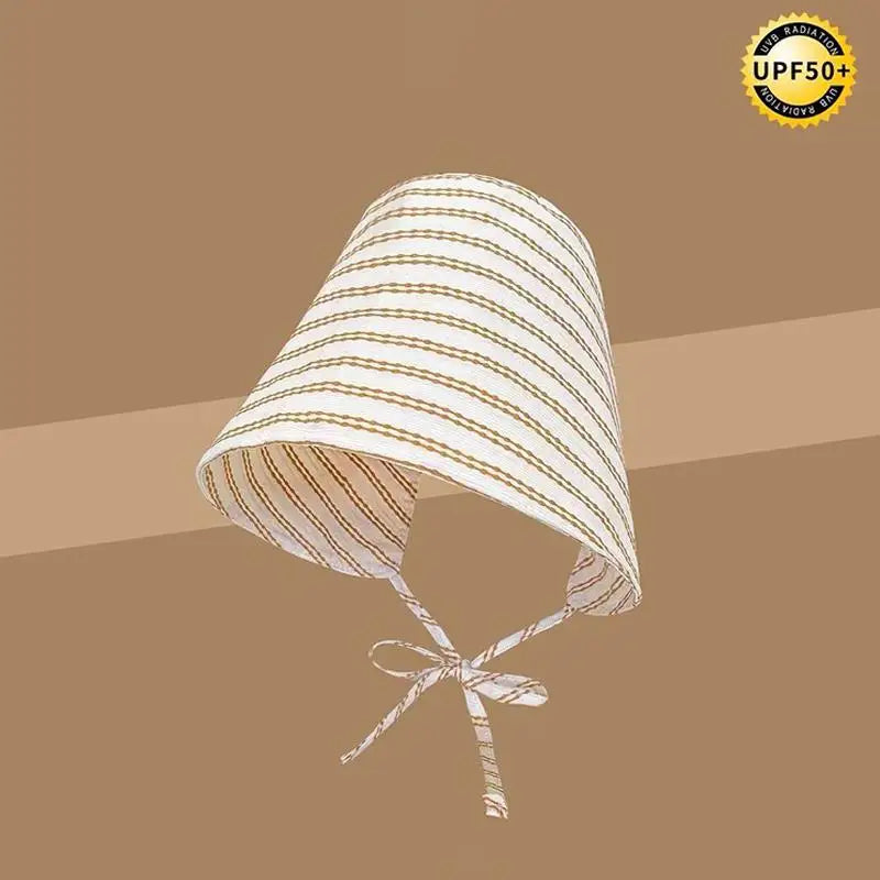 Womens Wide Brim Fisherman Hat Foldable Sun Protection Bucket Cap With Stripes For Holiday Outdoor Use Oasis Select Khaki one size