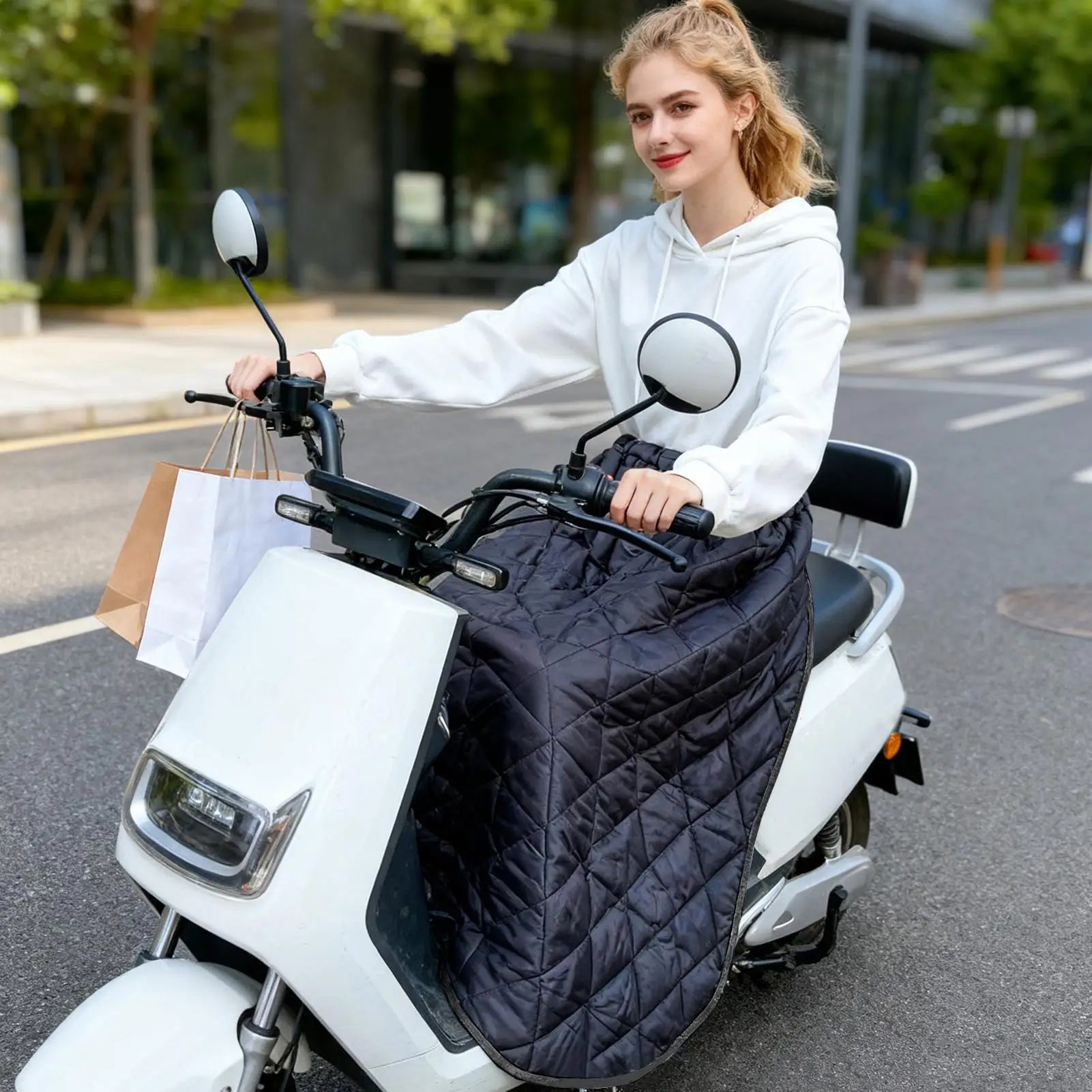 Scooter Leg Guard Waterproof Comfortable Thermal Motorcycle Leg Protector Wind Guard for Adults Men Women Outdoor Commuting Oasis Select