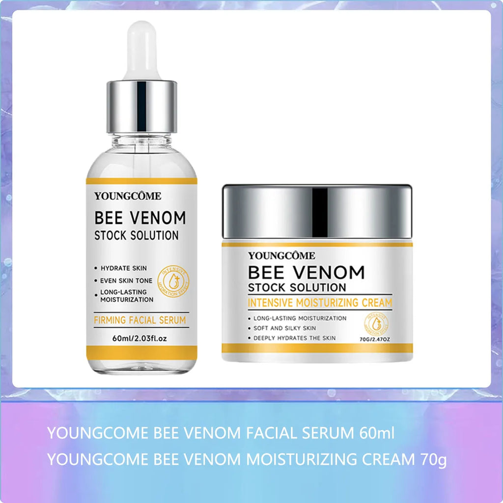 Bee Venom Wrinkles Remover Face Cream Venom Serum Tighten Firming Lifting Anti Aging Moisturizing Whitening Repair Skin Care new Oasis Select Serum Cream SET-B