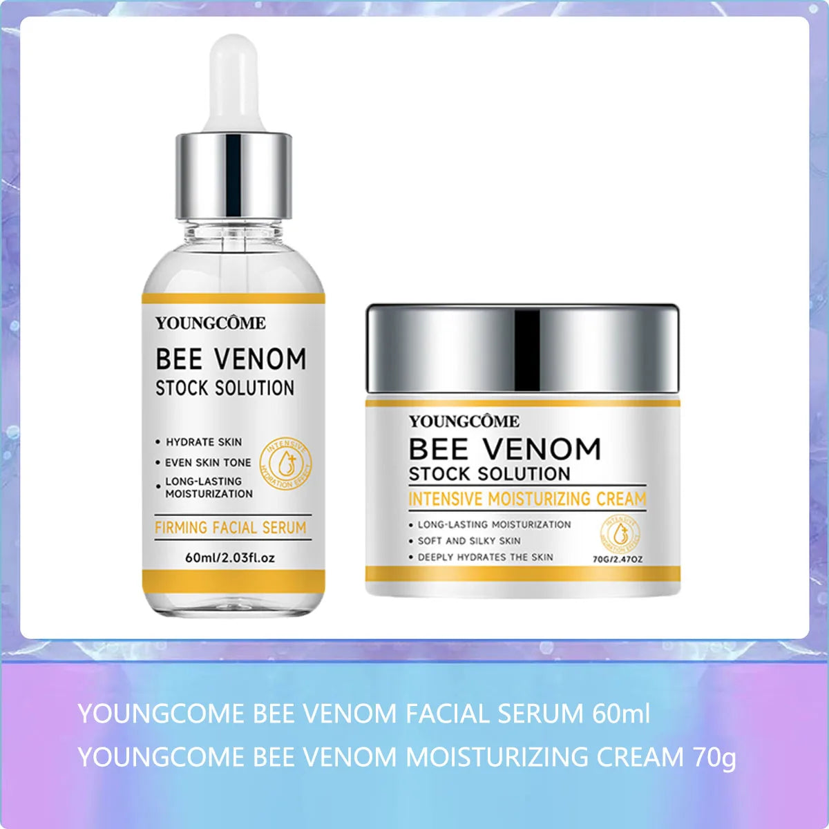 Bee Venom Wrinkles Remover Face Cream Venom Serum Tighten Firming Lifting Anti Aging Moisturizing Whitening Repair Skin Care new Oasis Select Serum Cream SET-B