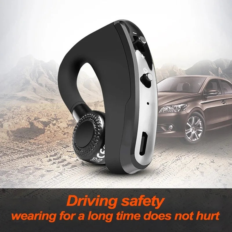 Single-Ear Driving Bluetooth Earphone for Hands-Free Communication Car Ear Hook Headset Wireless Headphones over Ear Gaming Oasis Select