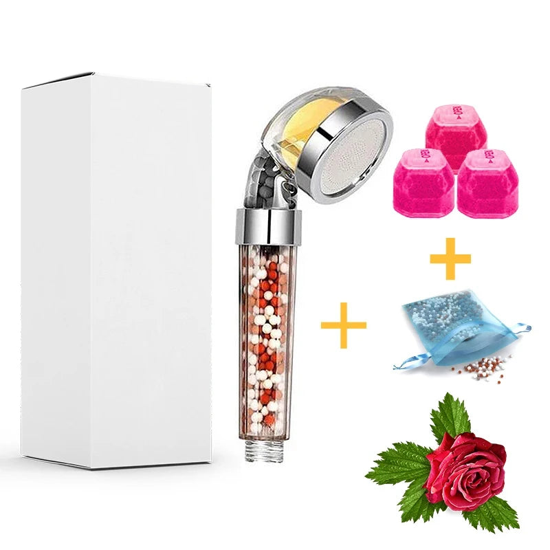 Shower Head With Vitamin C,High Pressure Shower Head Water Saving,SPA Shower Head,Water Massage Shower Bathroom Accessories Oasis Select Rose Comb