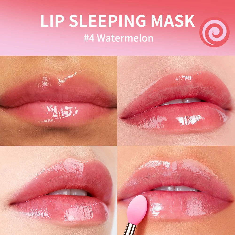 Nourishing Lip Mask Hydrating Dry Cracked Lips Skin Care Makeup Overnight Dual-Color Lip Balm for Reduce Lip Lines Cosmetics Oasis Select