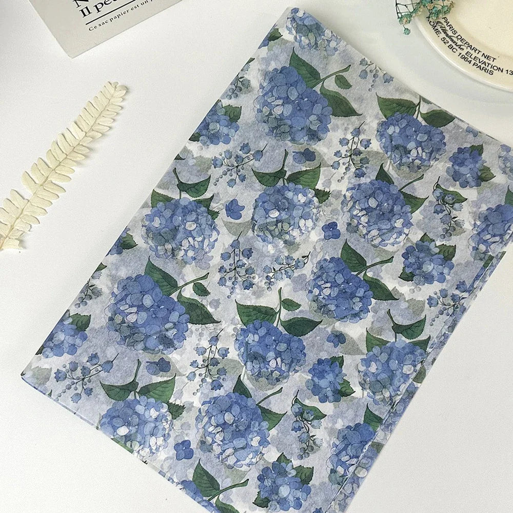 Bouquet Wrapping Paper Silver Snowflake Tissue Papers Strawberry Paper Hand-Kneaded Cake Baking Gift Wrap For Decorations Gift Oasis Select Hydrangea10 Sheets