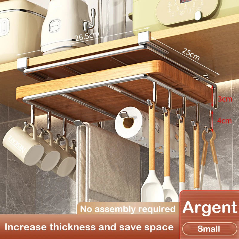 Kitchen Under Cabinet Basket Storage Shelf Cutting Board Rack Kitchen Closet Rack Under Desk Cabinet Office Bathroom Organizers Oasis Select 14