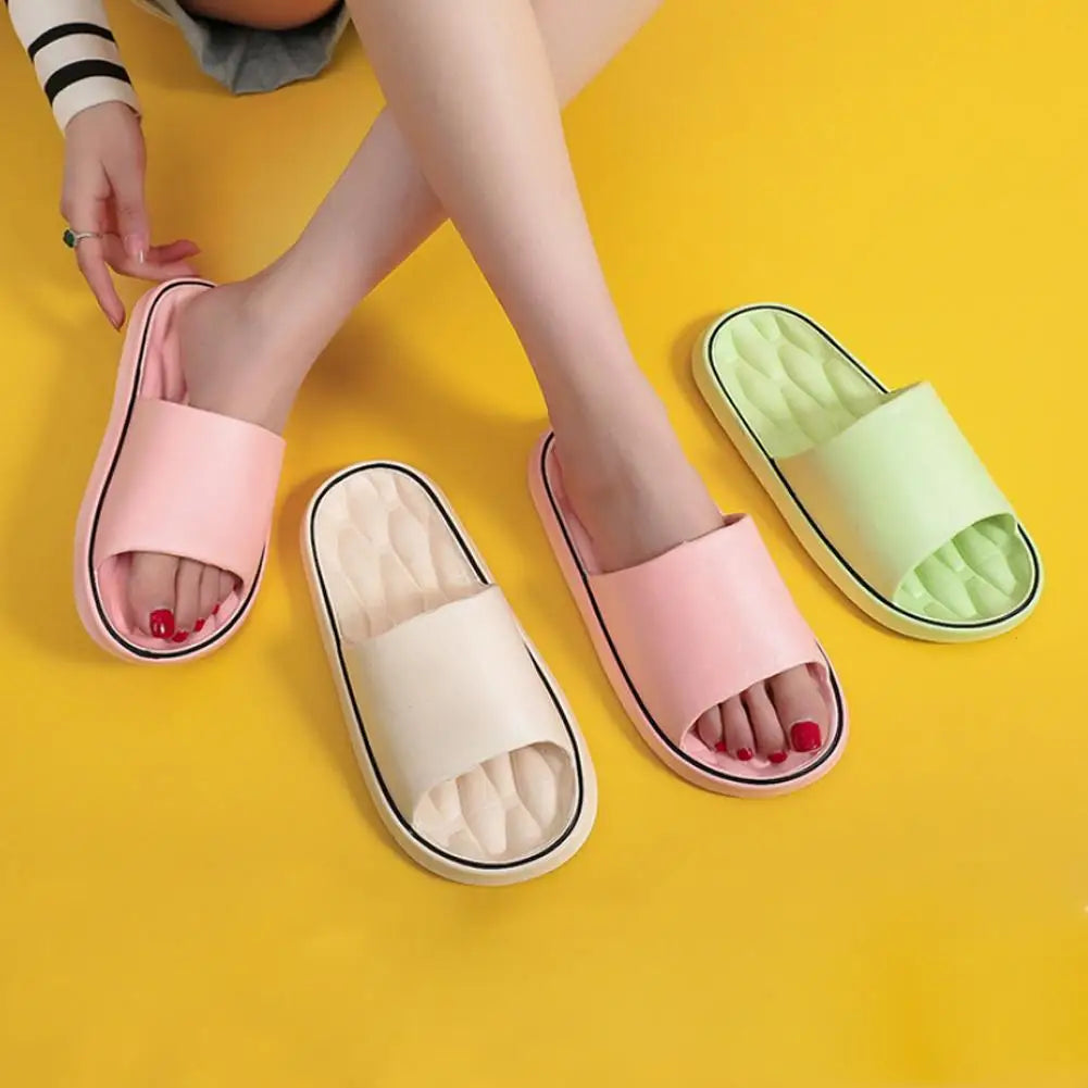 Super Light Soft Slippers Simple Fashion Slides EVA Elastic Shoes Colorful Sneakers In Door Bathroom Flip Flops Oasis Select