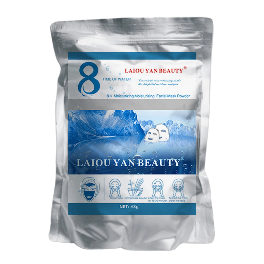 500g Pearl Whitening and Moisturizing Facial Mask Powder Green Tea Olives Lemon Natural Soft Jelly Powder Anti-wrinkle Skin Care Oasis Select 8 cups water