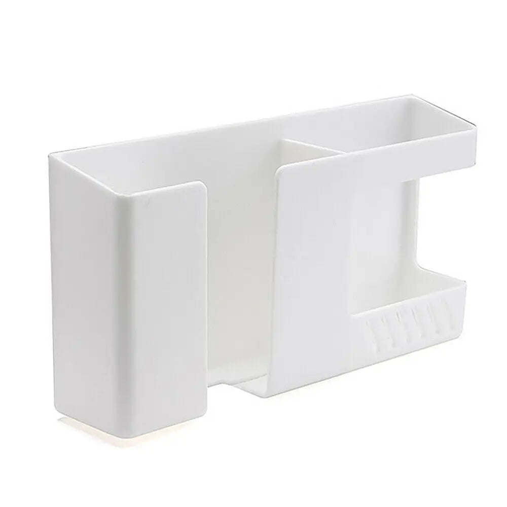 Multi-function Television Convenient Remote Control Organizer Storage Stand Phone Boxes Wall Mounted Box Oasis Select white