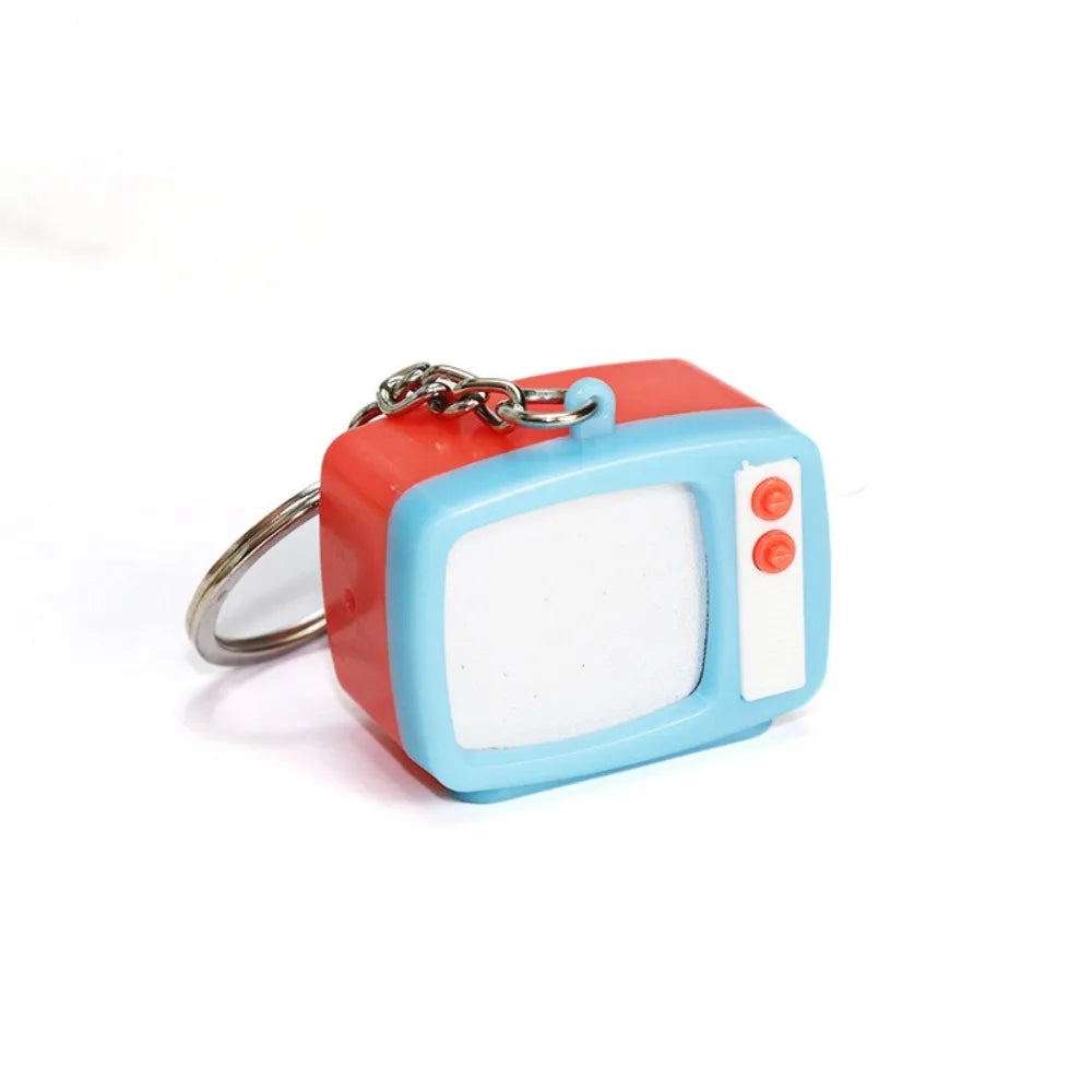 Creative Retro Television Keychain Miniature Television Tv Model Toy Creative Children Toy Keychain Pendant Oasis Select Deep Red