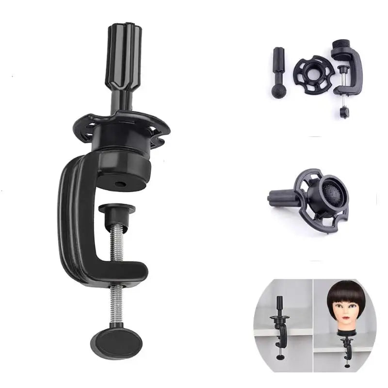 1/2/5Pcs Adjustable Plastic Mini Wig Head Stand Table Clamp Hair Accessory Tool Training Mannequin Holder For Wig Making Oasis Select