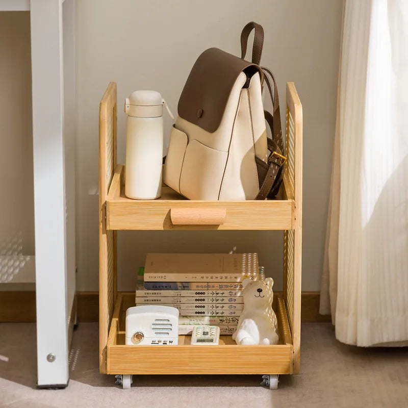 School bag shelf, removable trolley, book storage rack, artifact, household multi-layer schoolbag table Oasis Select