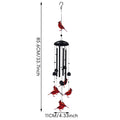 Cardinal Wind Chimes Outdoor Metal Red Bird Wind Chimes for Outside/Indoors Home Lawn Porch Patio Garden Decor Yard Decoration Oasis Select Black