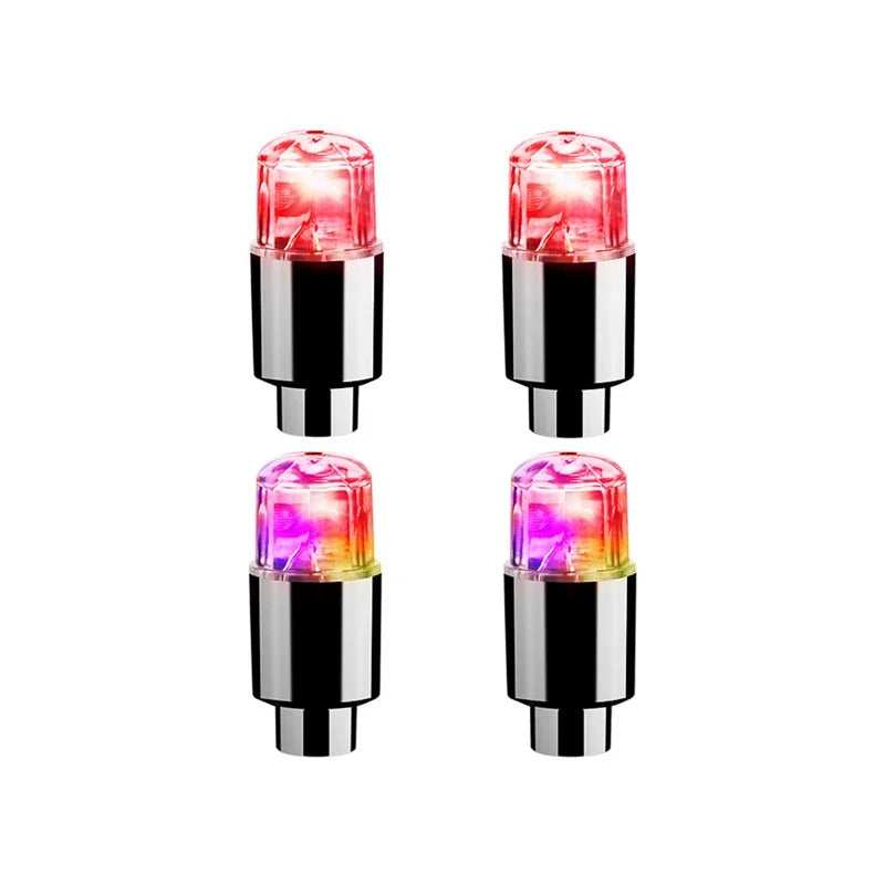 2/4/8Pcs Tire Valve Cap Lights Durable Tire Lights For Car Air Valve Caps With Lights For Motorcycles Bicycles Electric Vehicles Oasis Select 2 Red-2 Colorful