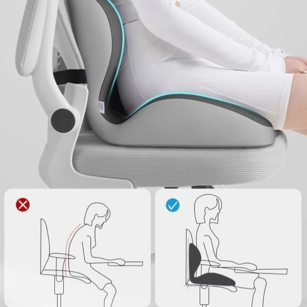 Soft Memory Cotton Seat Cushion Office Sedentary Seat Cushion Decompression Sitting Posture Correction Artifact Chair Cushion Oasis Select