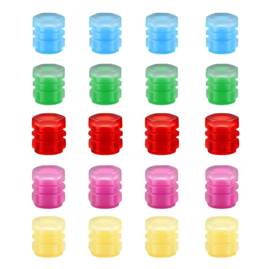 Fluorescent Night Glowing Valve Caps Luminous Valve Caps Night Glowing Decor Motorcycle Bicycle Wheel Hub Valve Stem Cap Oasis Select