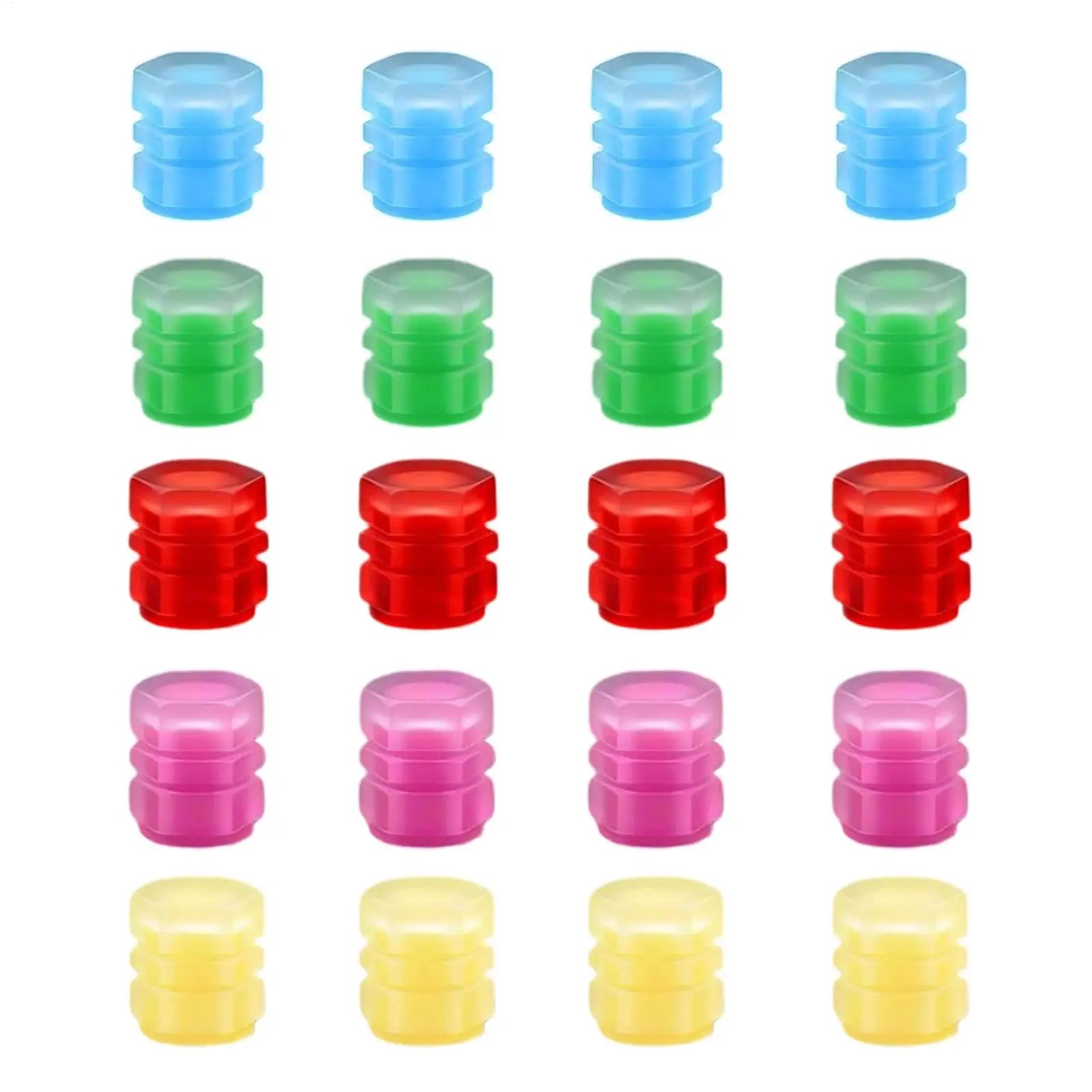 Fluorescent Night Glowing Valve Caps Luminous Valve Caps Night Glowing Decor Motorcycle Bicycle Wheel Hub Valve Stem Cap Oasis Select