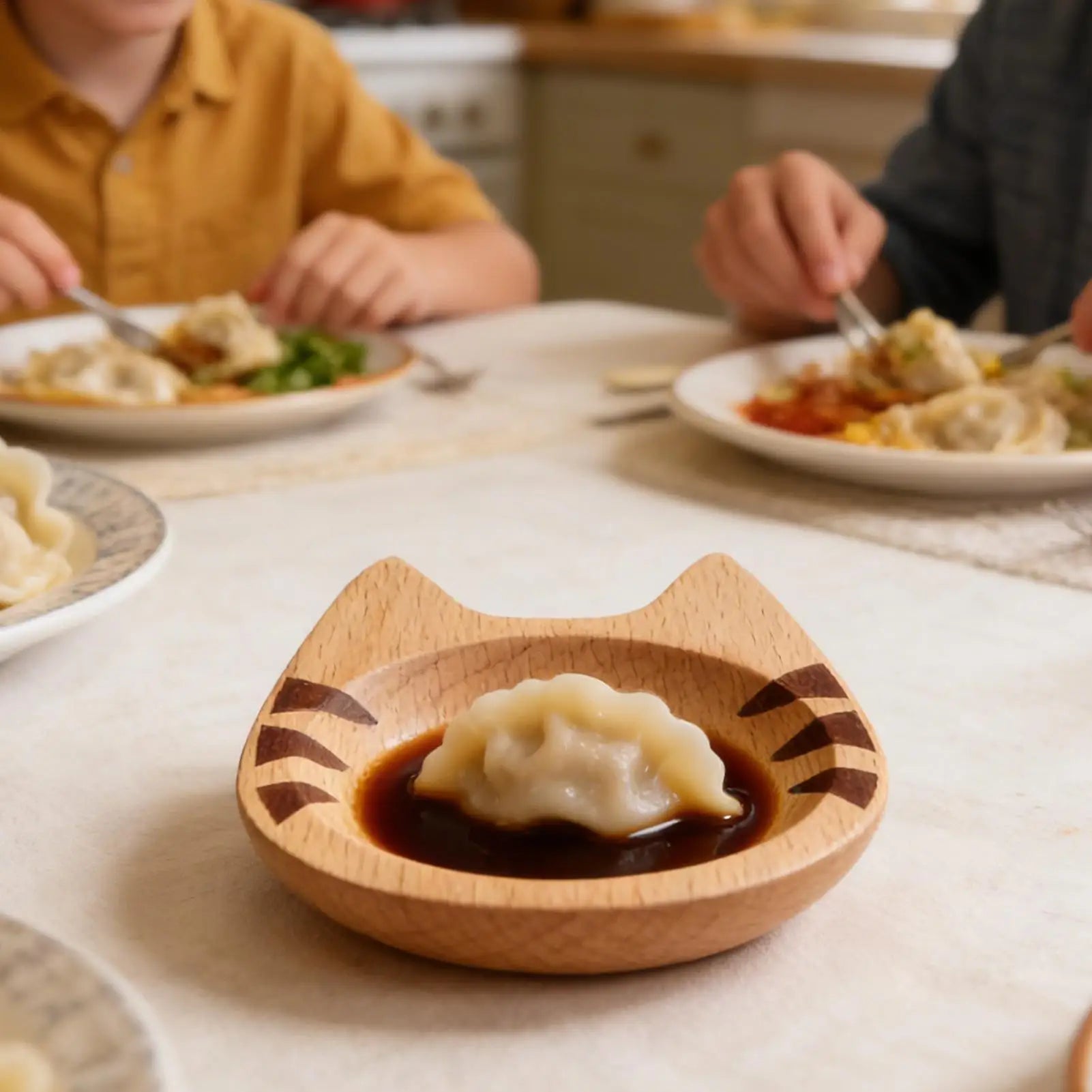 Sauce Bowls Wooden Decorative Dinnerware Small Condiment Bowls Dessert Plates for Food Fruit Dessert Snack Charcuterie Appetizer Oasis Select