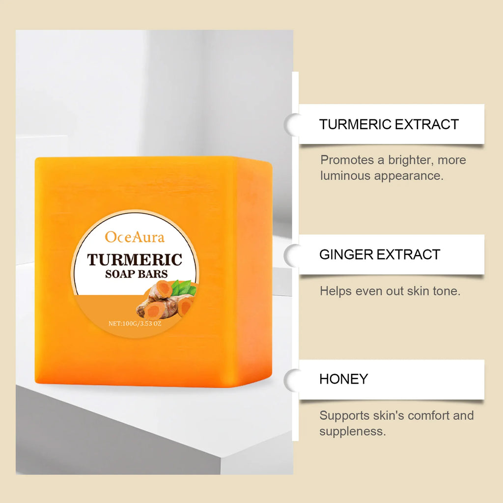 Turmeric Skin-Purifying & Nourishing Soap - A Mild Body Soap for Daily Bathing, Gentle Cleansing, Skin Softening & Moisturizing Oasis Select