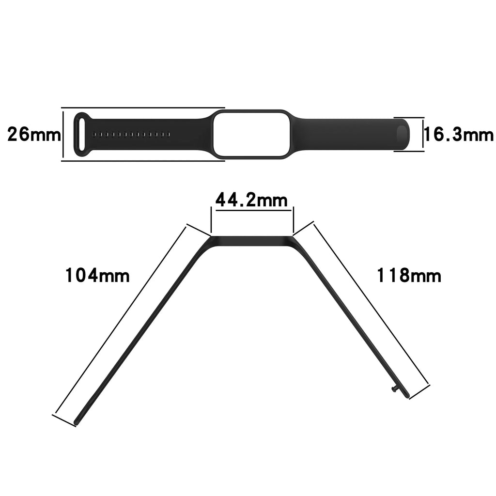 Silicone Strap for Redmi Watch Band 2 & Xiaomi Band 8 Active Replacement Watch Strap Oasis Select