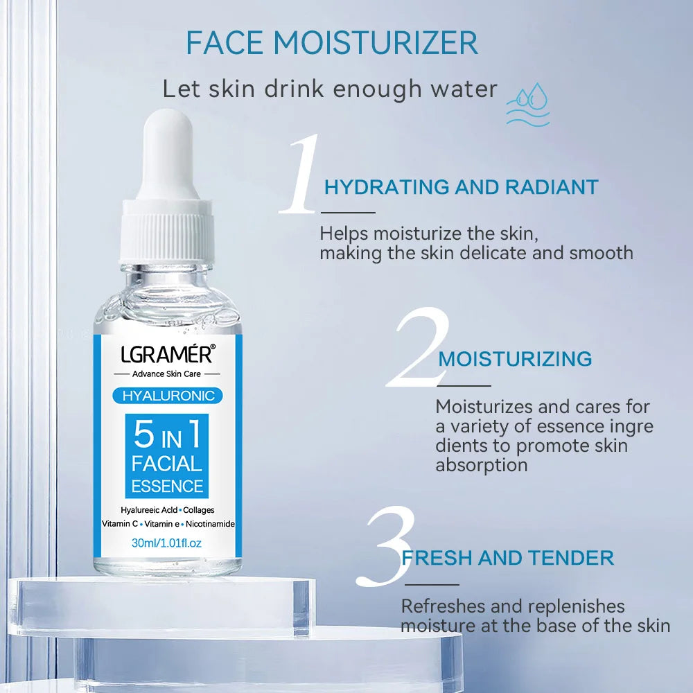 Hyaluronic Acid Facial Essence Deeply Moisturizes and Brightens Skin Tone To Eliminate Dull Facial Essence Korean Skin Product Oasis Select