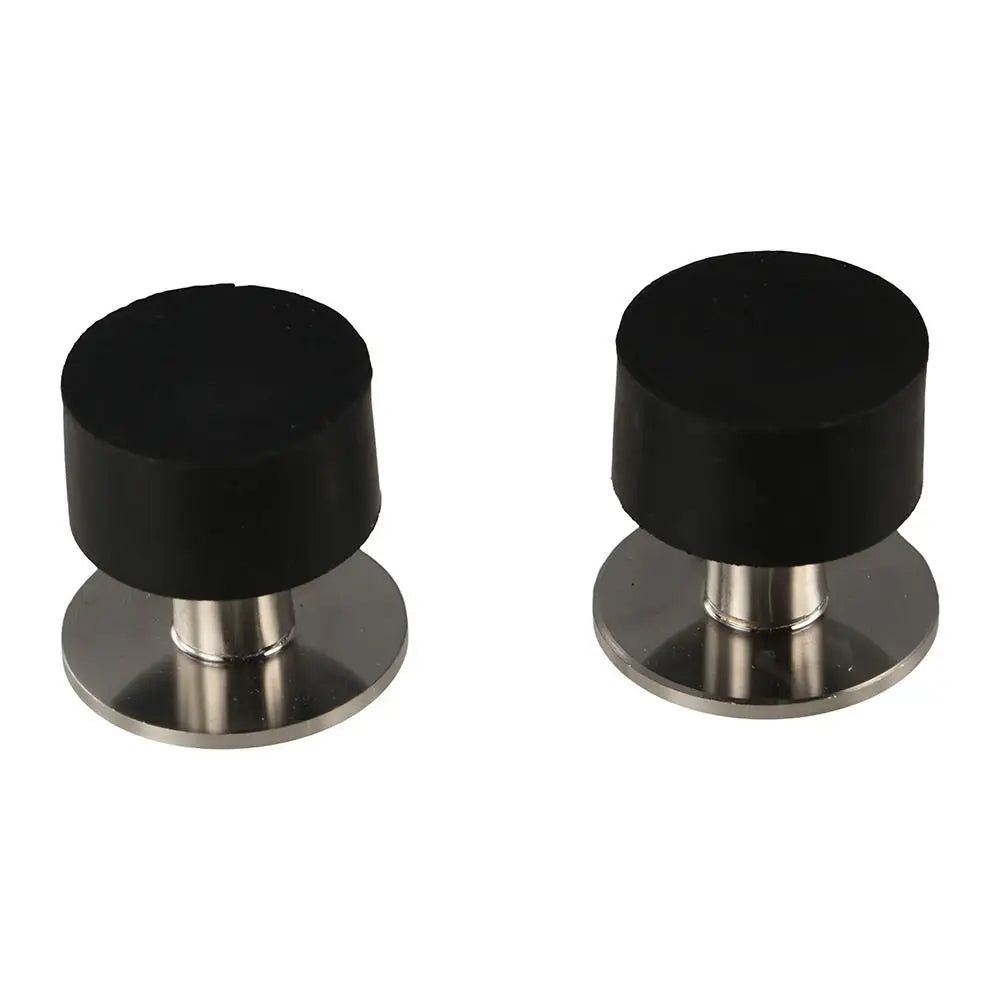 No-Drill Wall Door Stopper & Protector – Stainless Steel Mute