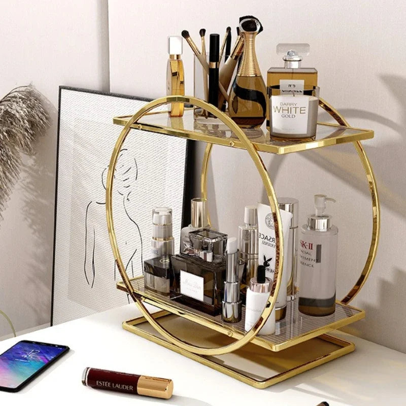 Light luxury toilet rack bathroom toilet hand wash countertop cosmetics storage box desktop vanity rack Oasis Select