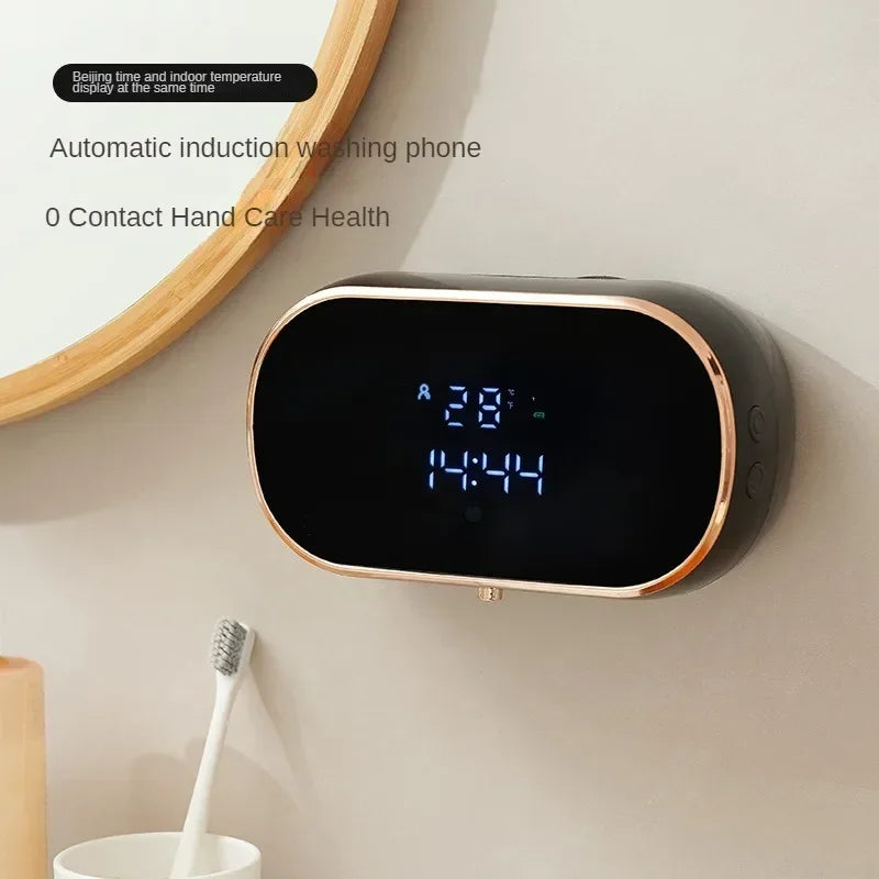 Intelligent Wall Mounted Sensing Soap Dispenser with Non-contact Infrared Bubbles Suitable for For Bathroom Smart Washing Hand Oasis Select
