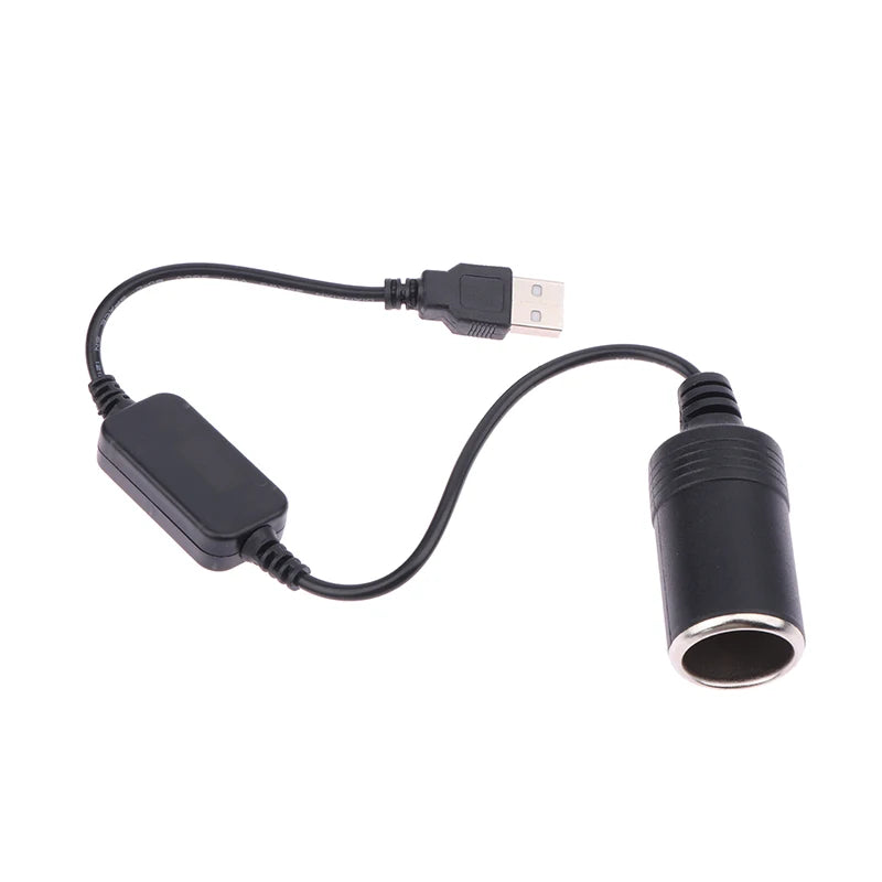1PC Vehicle Interior Accessory, 5V To 12V Car Cigarette Lighter Socket USB Adapter Plug Connector Oasis Select 35CM 5V To 12V
