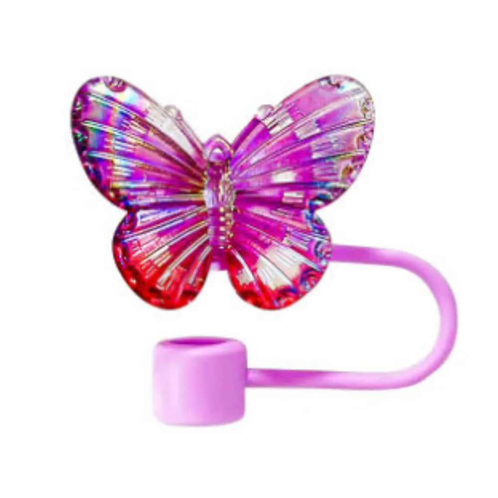 1PC Laser Butterfly Straw Plug Dust Cap For Stanley 30&40Oz Tumbler Reusable 10mm Sippy Cover Water Cup Decoration Accessories Oasis Select I