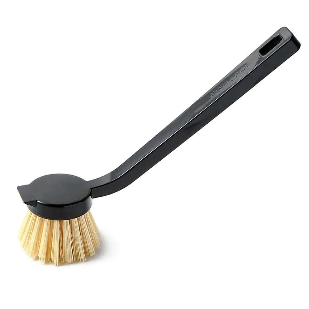 Plastic Pot Brush Oil Free Black White Dishwashing Brush High Temperature Resistance Kitchen Tool Long Handle Cleaning Brush Oasis Select Black