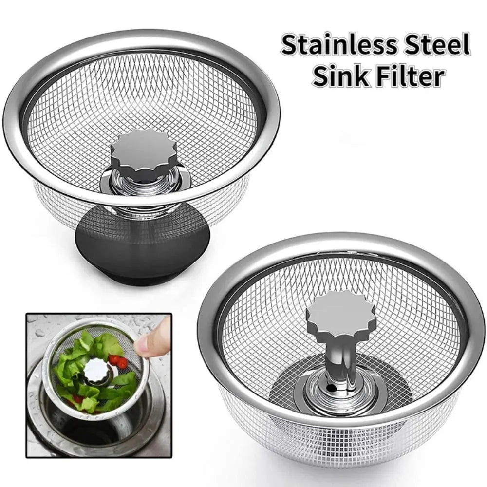 Stainless Steel Kitchen Sink Strainer Waste Drainer Odor Proof Cover Sink Filter Screen Kitchen Accessaries Universal Oasis Select