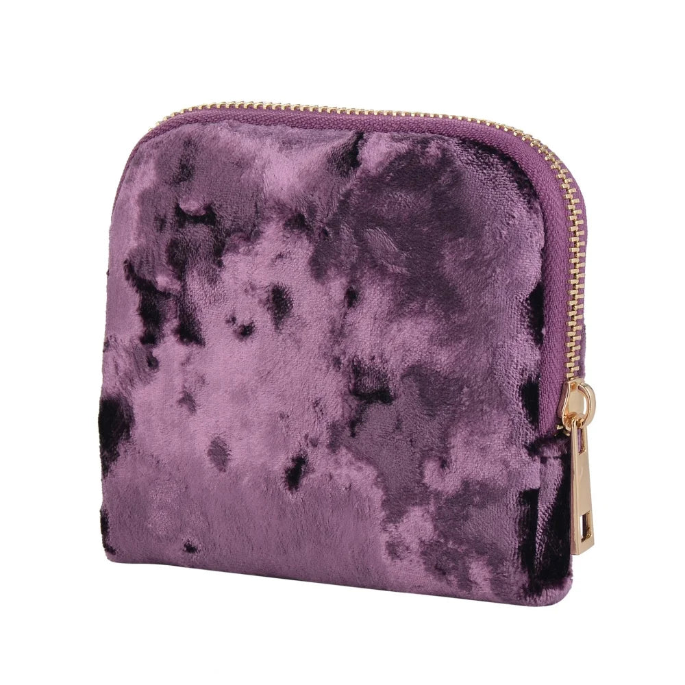 Velvet Jewelry Bag for Women Travel Jewelry Case Multiple Compartments Zipper Jewelry Organizer Bracelet Ring Watch Necklace Oasis Select Purple