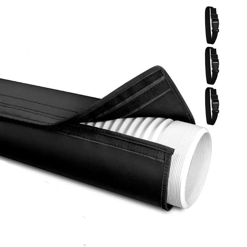 NEW Universal AC Hose Cover Exhaust Pipe Protector Waterproof Dustproof Heat Insulation Portable Oasis Select Black